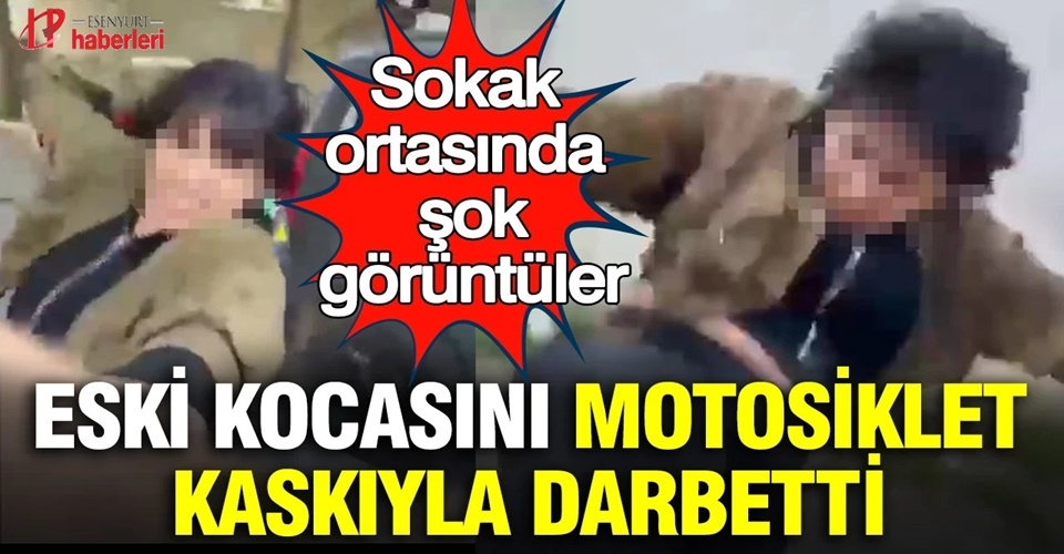 Esenyurt’ta bir kadın eski eşini sokak ortasında darp etti
