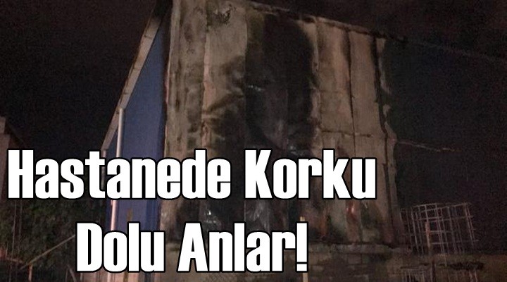 Hastanenin yanında çıkan yangın korkuttu