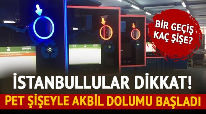 Pet şişe ile akbil dolumu!