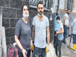 Esenyurt'ta yeni evli çiftin umutları da selle yok oldu