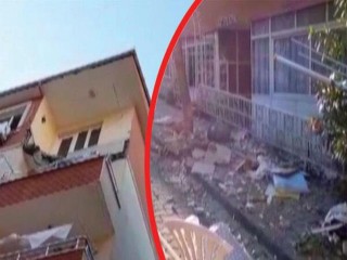 Avcılar'da bir binanın balkonu çöktü