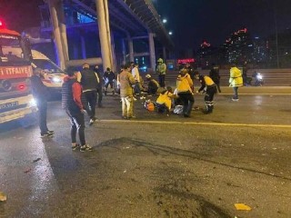 Beylikdüzü'nde korkunç kaza! Araçtan fırladılar