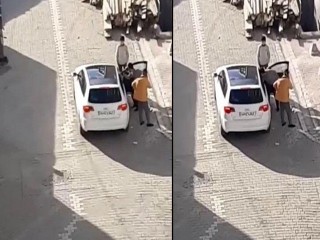 Esenyurt'ta tepki çeken anlar! Önce küfür etti, sonra tokatladı