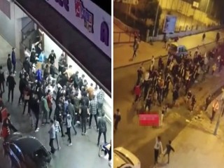 Esenyurt'ta öfkeli grup bir iş yerinin camlarını taşladı: 7 gözaltı