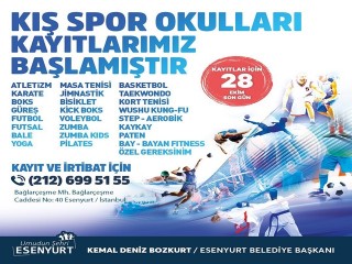 Esenyurt Belediyesi Kış sporlarının kayıtları başladı