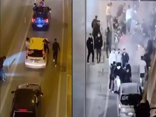 Esenyurt'ta Asker eğlencesinde yolu kapattılar