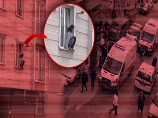 Esenyurt’ta korku dolu anlar! Eve kilitlenen kadın camdan atladı
