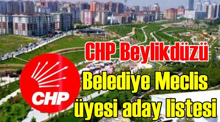 CHP Beylikdüzü Belediye Meclis üyesi aday listesi