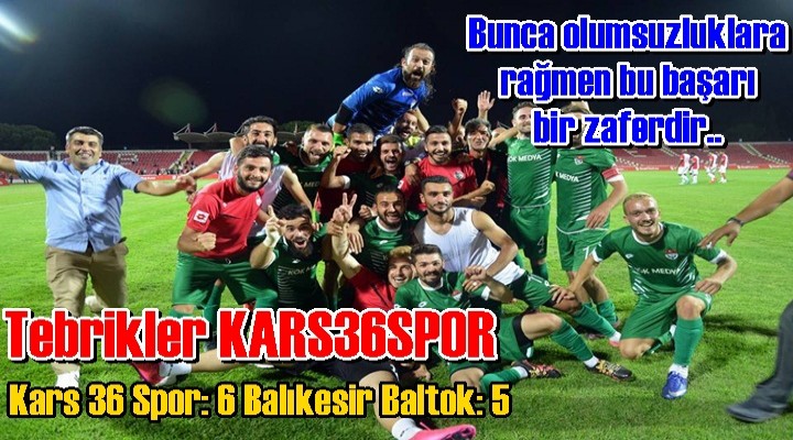 Kars 36 Spor'un büyük başarısı