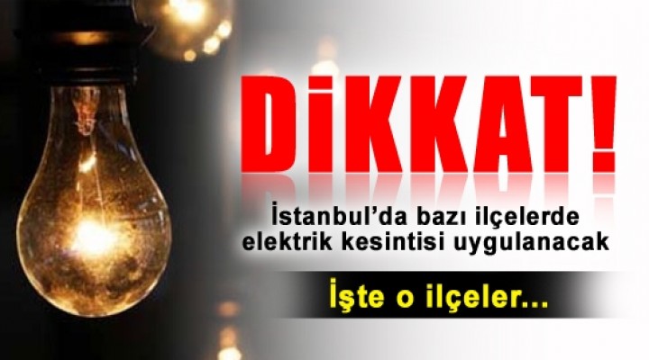 İstanbul'da Elektrik Kesintisi