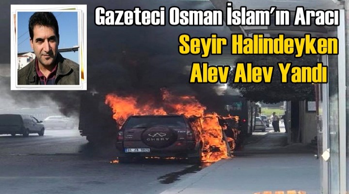 Avcılar'da Seyir Halindeki Cip Alev Alev Yandı