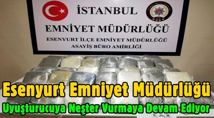 Esenyurt’ta 38 kilo uyuşturucu ele geçirildi