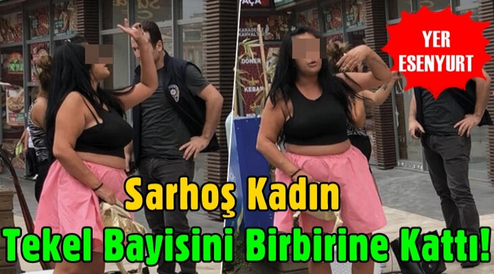 Sarhoş kadın tekel bayisini birbirine kattı