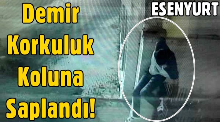 Demir Korkuluk Koluna Saplandı