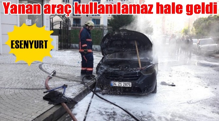 Yanan araç kullanılamaz hale geldi