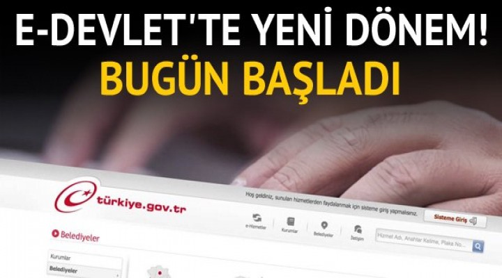 E-devlet'te bir yenilik daha!