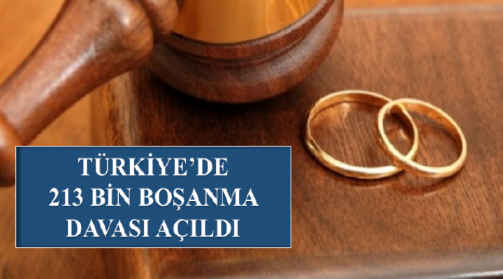 Türkiye'de 213 bin boşanma davası açıldı