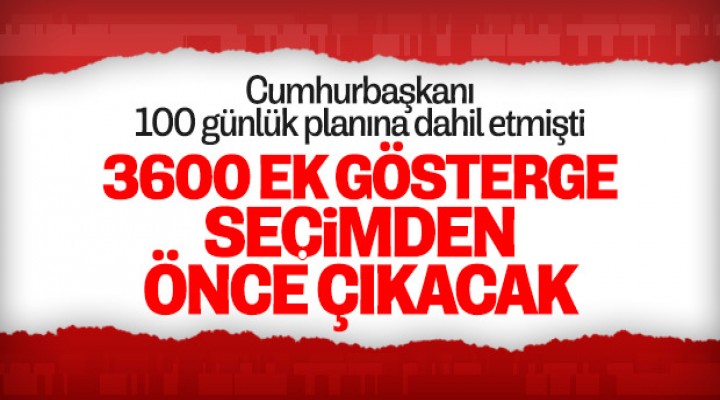 3600 ek gösterge seçimden önce Meclis'e gelebilir