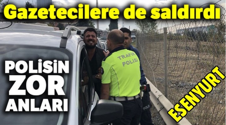 Esenyurt'ta Kaza yapan alkollü sürücü polise zor anlar yaşattı