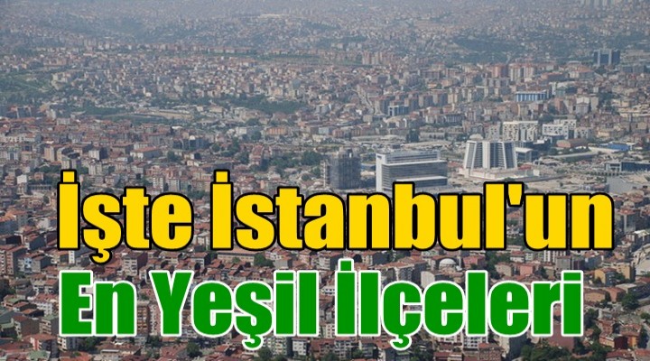 İstanbul'da en çok yeşil alana sahip olan ilçeler