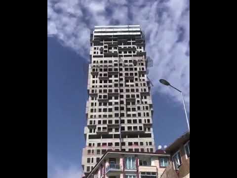 Esenyurt çok katlı bina beşik gibi sallandı!