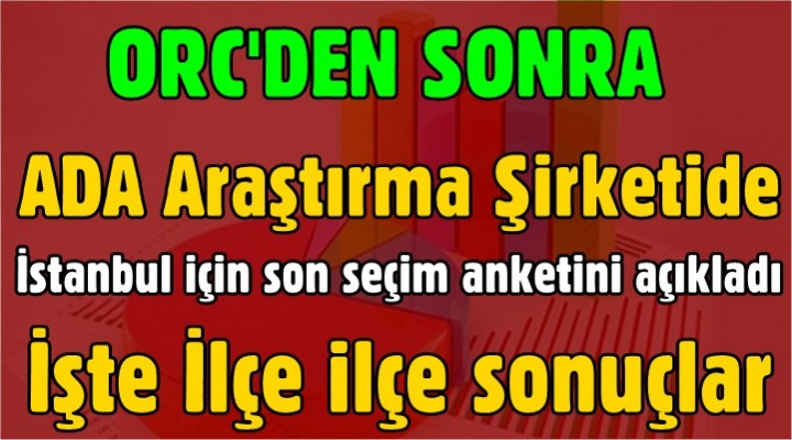 İstanbul için son seçim anketi... İlçe ilçe sonuçlar
